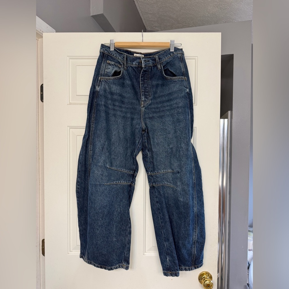 We The Free Dark Blue Ankle Jeans